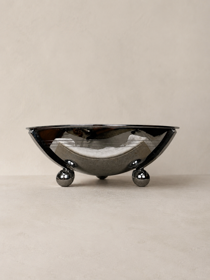 Modernist Chrome Bowl on Ball Feet