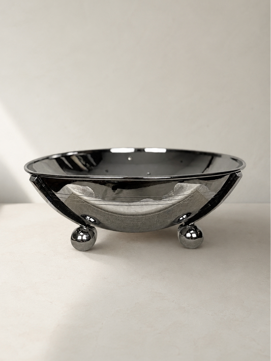 Modernist Chrome Bowl on Ball Feet