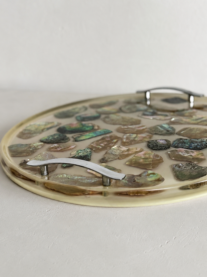 Lucite and Abalone Shell Tray