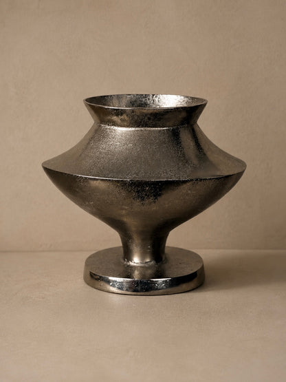Modernist Cast aluminium vase