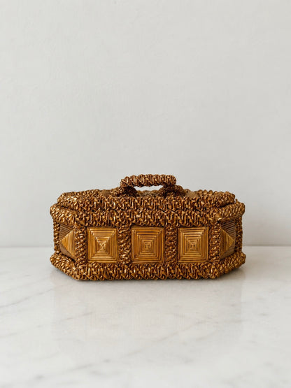 French Straw Marquetry Box