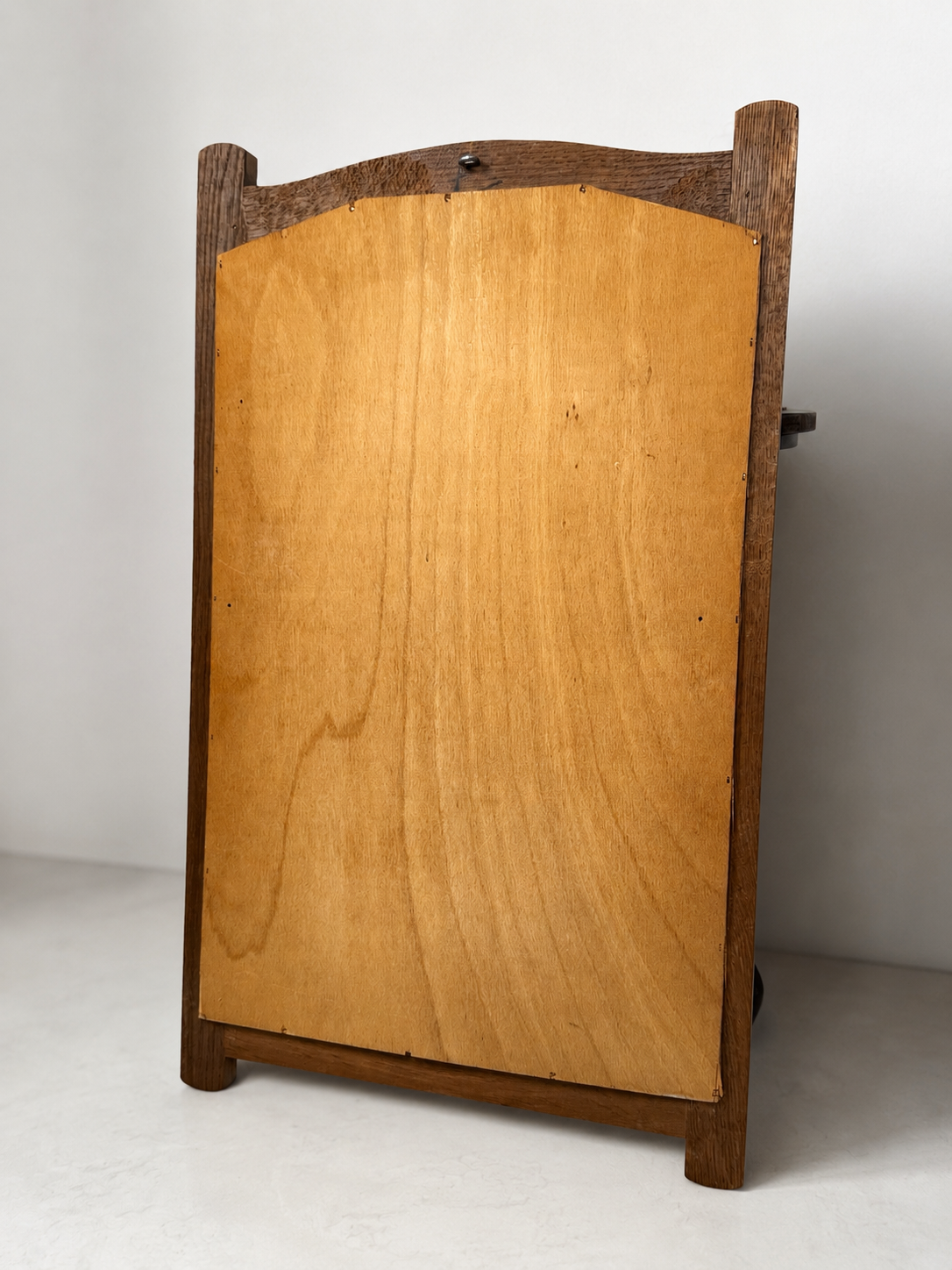 Large Brutalist Oak Wall Mirror