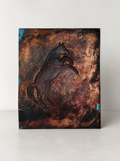 Copper Horse Repoussé Wall Plaque by Jack Jones