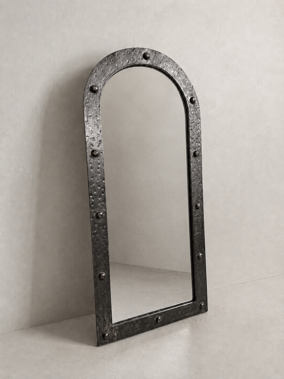 French Wrought Iron Arched Mirror