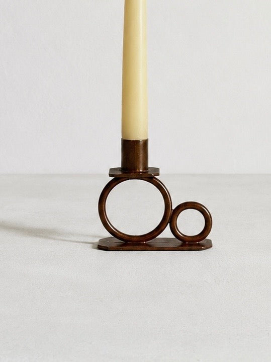 Art Deco Copper Candlestick