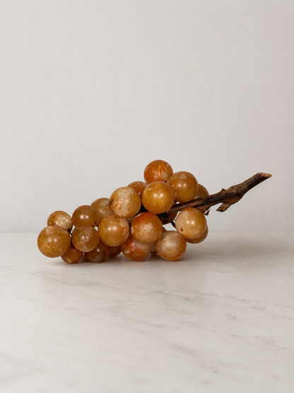 Large Alabaster Grape Cluster Sculpture