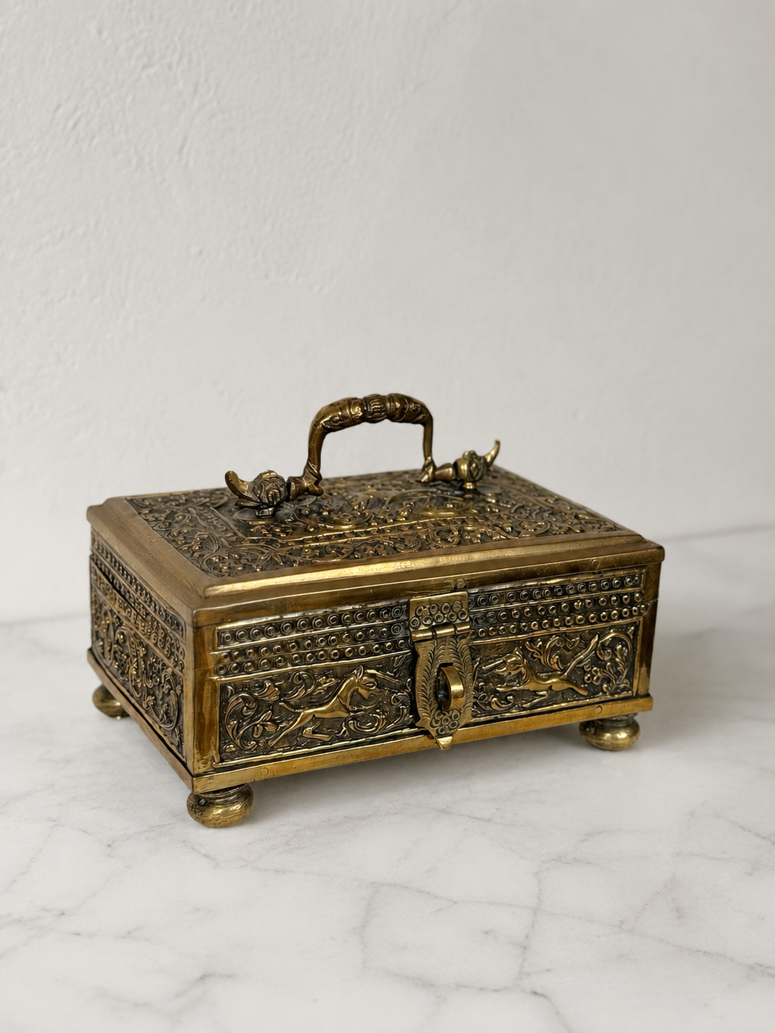 Ornate Brass Lidded Box