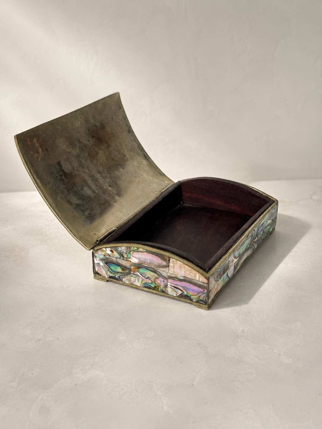 Alpaca Silver & Abalone Lidded Box