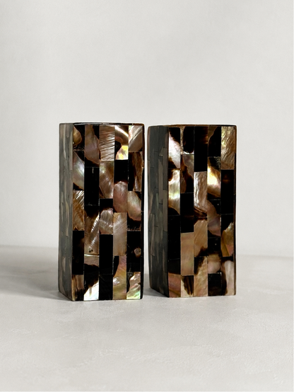 Mother of Pearl Salt and Pepper Shakers