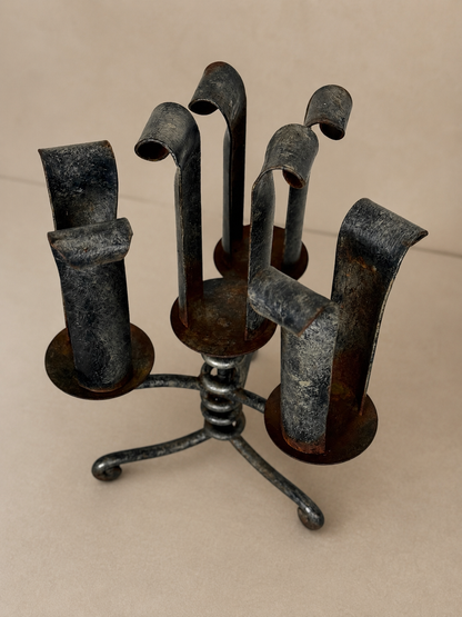 Wrought Iron Four Arm Candelabra