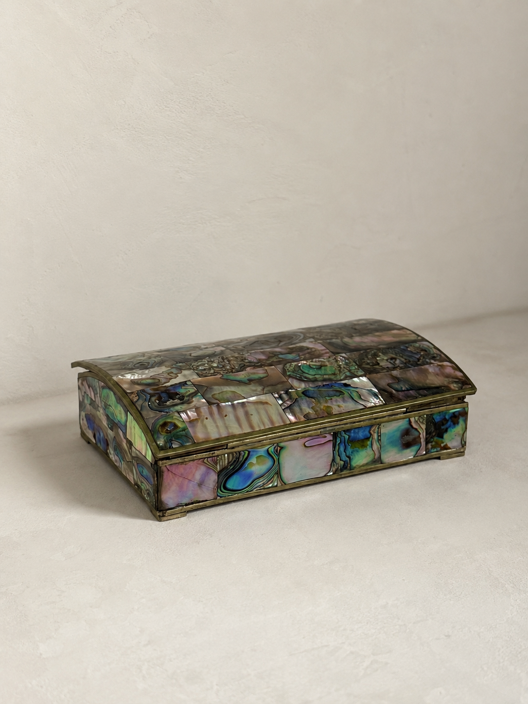 Alpaca Silver & Abalone Lidded Box