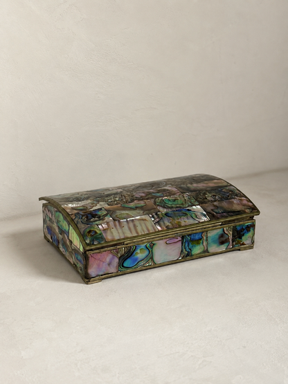 Alpaca Silver & Abalone Lidded Box