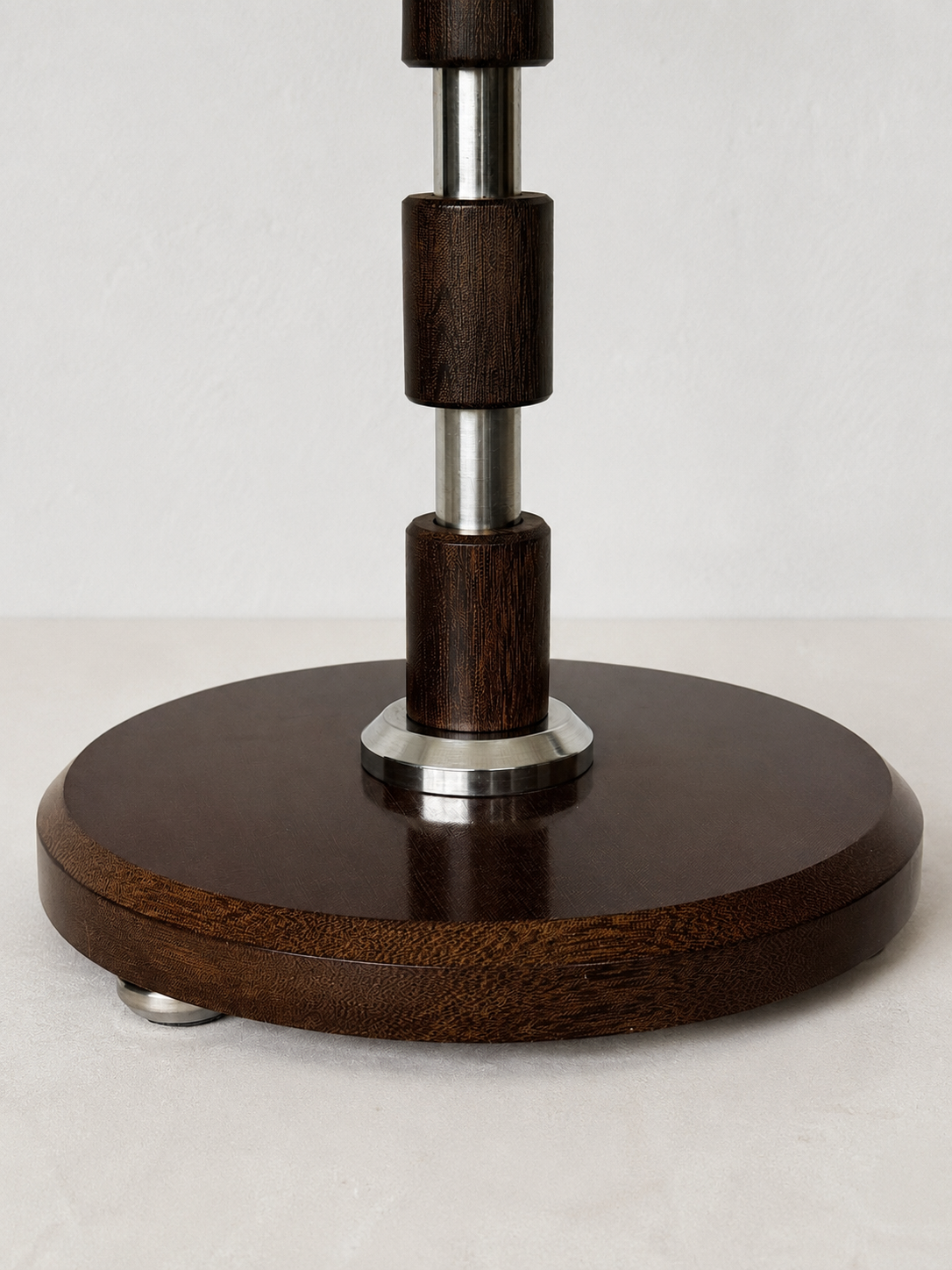 Pair of Danish Wood and Steel Table Lamps