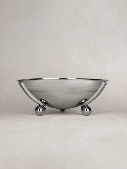 Modernist Chrome Bowl on Ball Feet