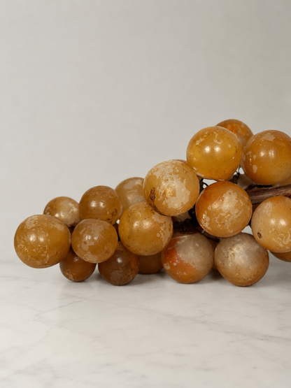 Large Alabaster Grape Cluster Sculpture