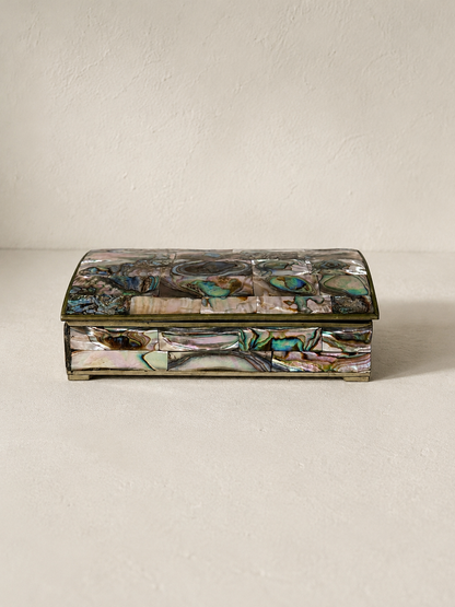 Alpaca Silver & Abalone Lidded Box