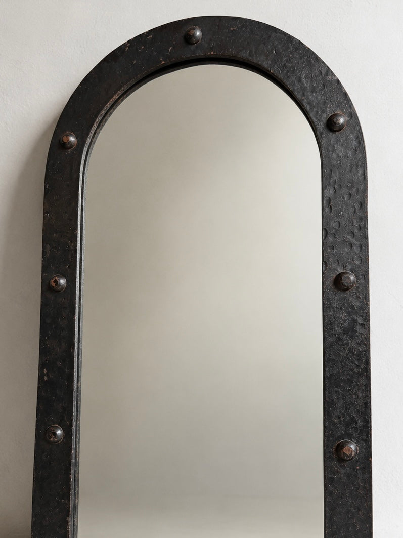 French Wrought Iron Arched Mirror