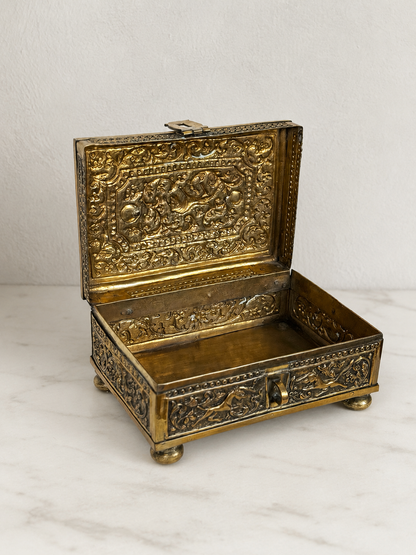Ornate Brass Lidded Box