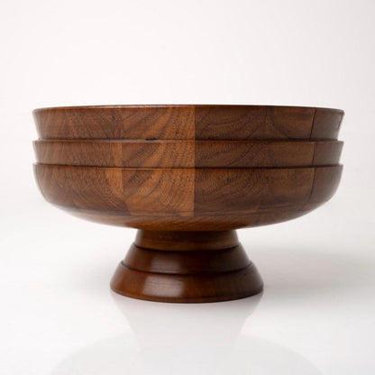 Wooden Pedestal Bowl