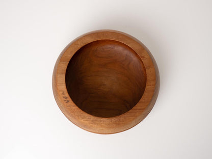 Ribbed Teak Bowl
