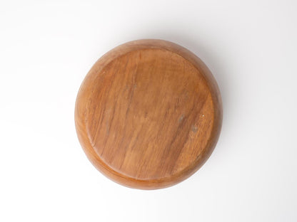 Ribbed Teak Bowl