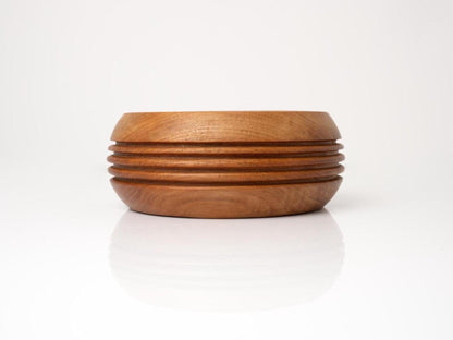 Ribbed Teak Bowl