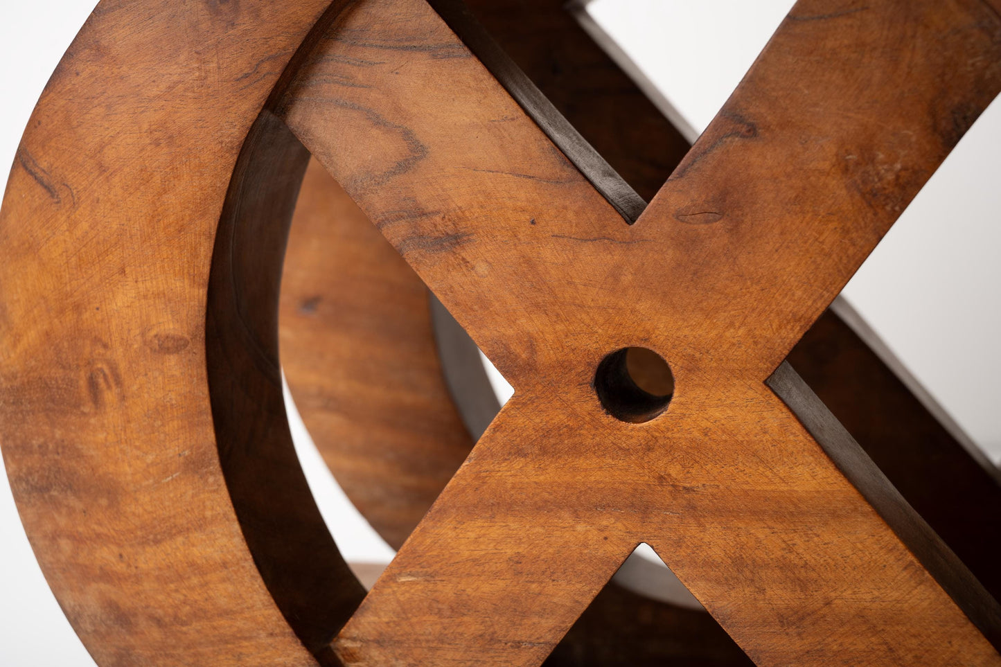 Large Ashanti Wood Stool: 20th Century Primitive African Stool