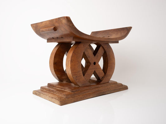 Primitive Ashanti Wood Stool, 20th Century