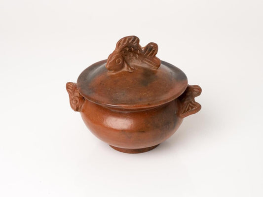 Primitive Sasak Pottery Lidded Pot