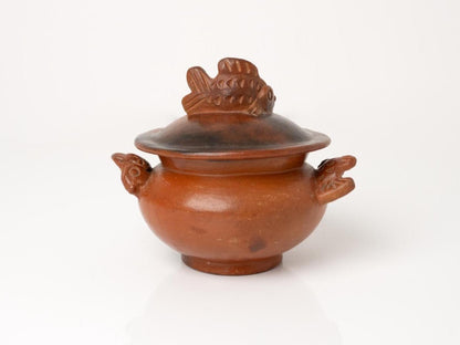Primitive Sasak Pottery Lidded Pot
