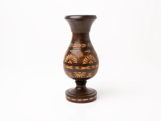 Carved Wood Bud Vase