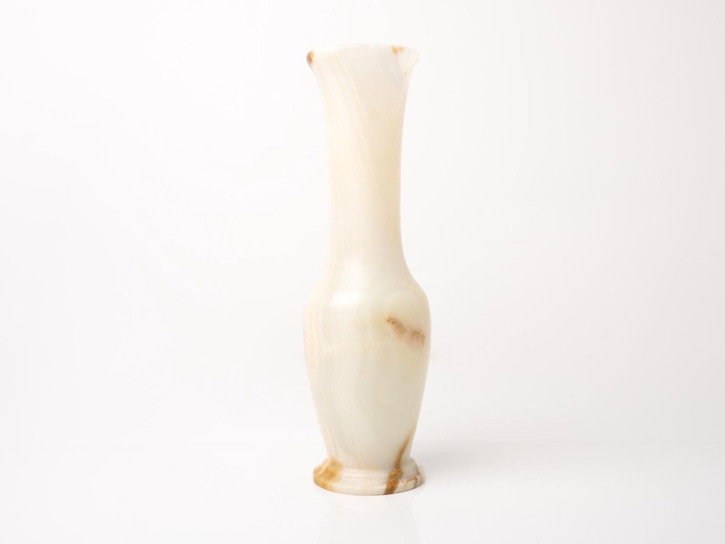 Large Mid-Century Onyx Vase | Natural Stone Decor