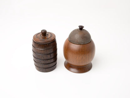 Pair of Antique Tobacco Canisters