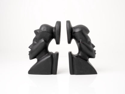 Pair of African Wood Bookends