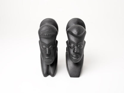 Pair of African Wood Bookends