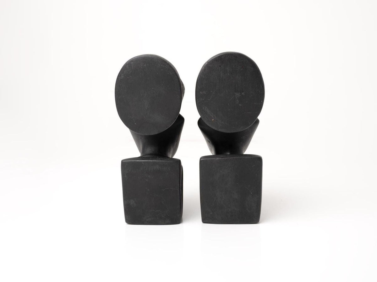 Pair of African Wood Bookends