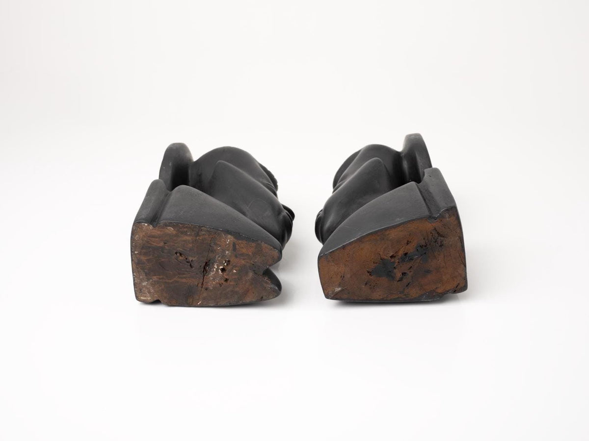 Pair of African Wood Bookends