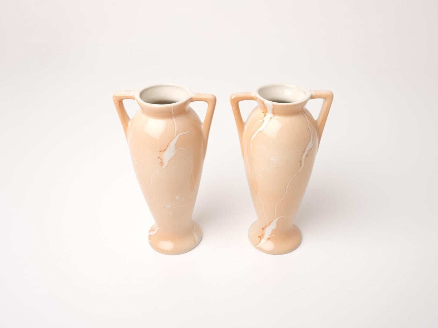 Pair of Art Deco Vases | 1920s Ceramic Vase Set | Matching Vases