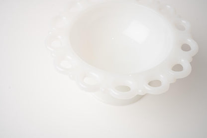 Milk Glass Pedestal Bowl