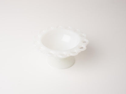 Milk Glass Pedestal Bowl