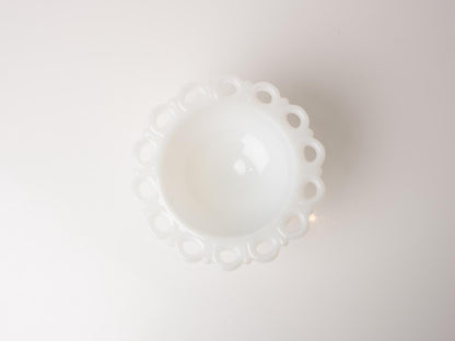 Milk Glass Pedestal Bowl