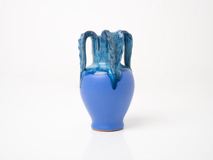 Blue Drip Glaze Terracotta Vase