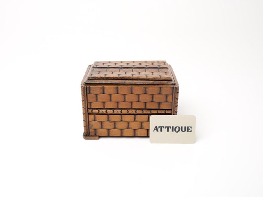 Bamboo Style Wood Box, 1970s