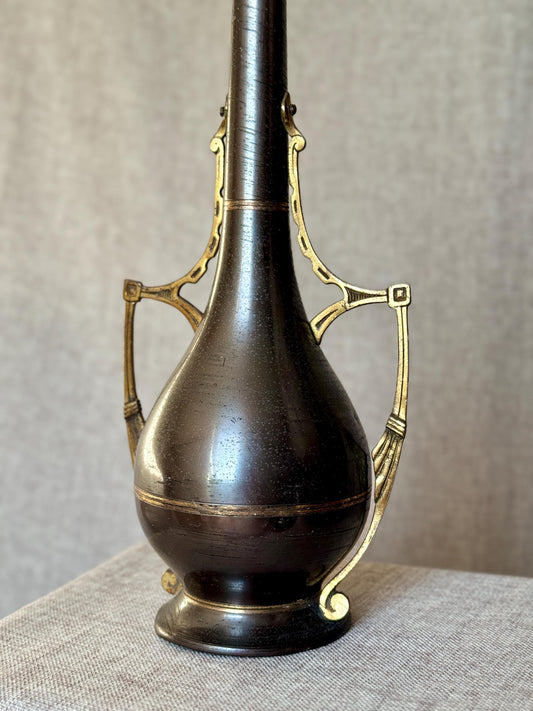 Art Deco Brass Vase, Daalderop Holland
