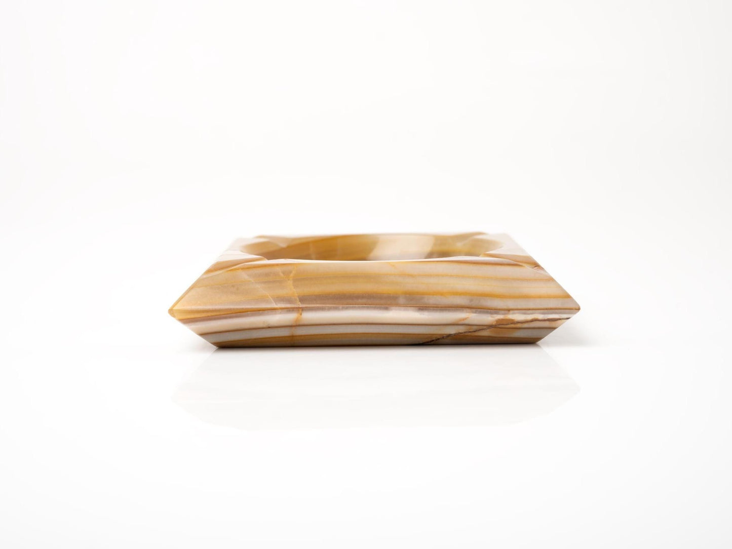 Mid Century Square Onyx Ashtray