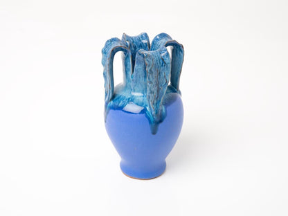 Blue Drip Glaze Terracotta Vase