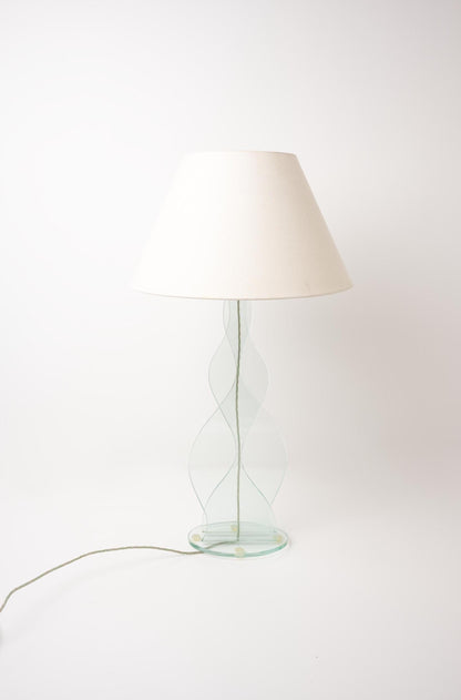 Wavy Glass Sculptural Lamp