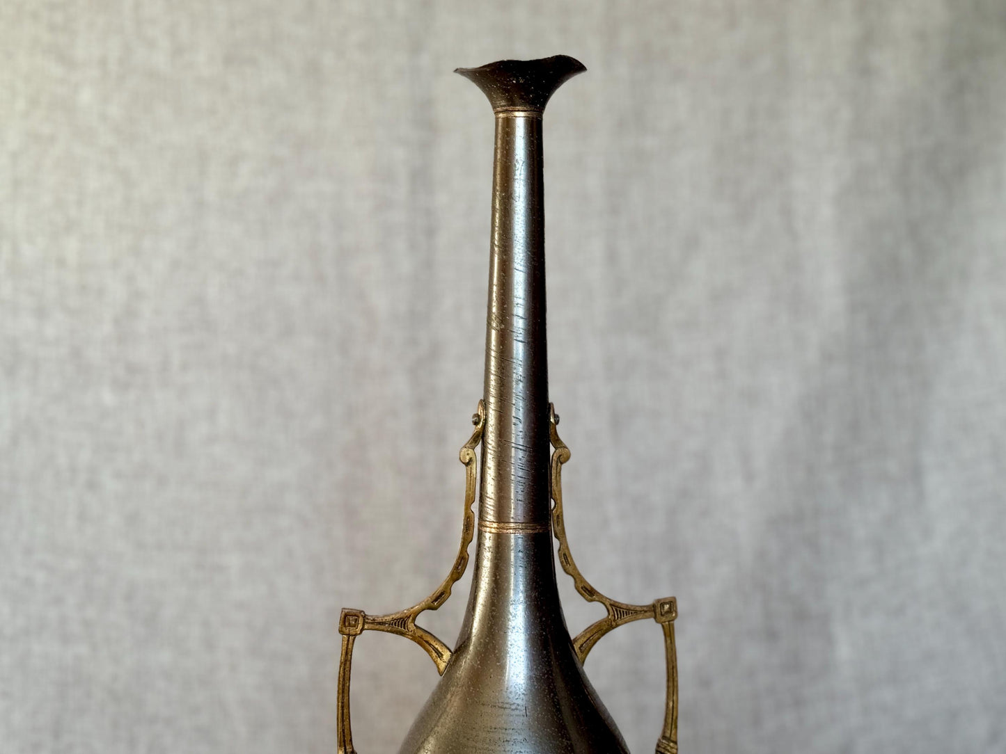 Vintage Daalderop Holland Brass Vase | Dutch Art Deco Metalwork