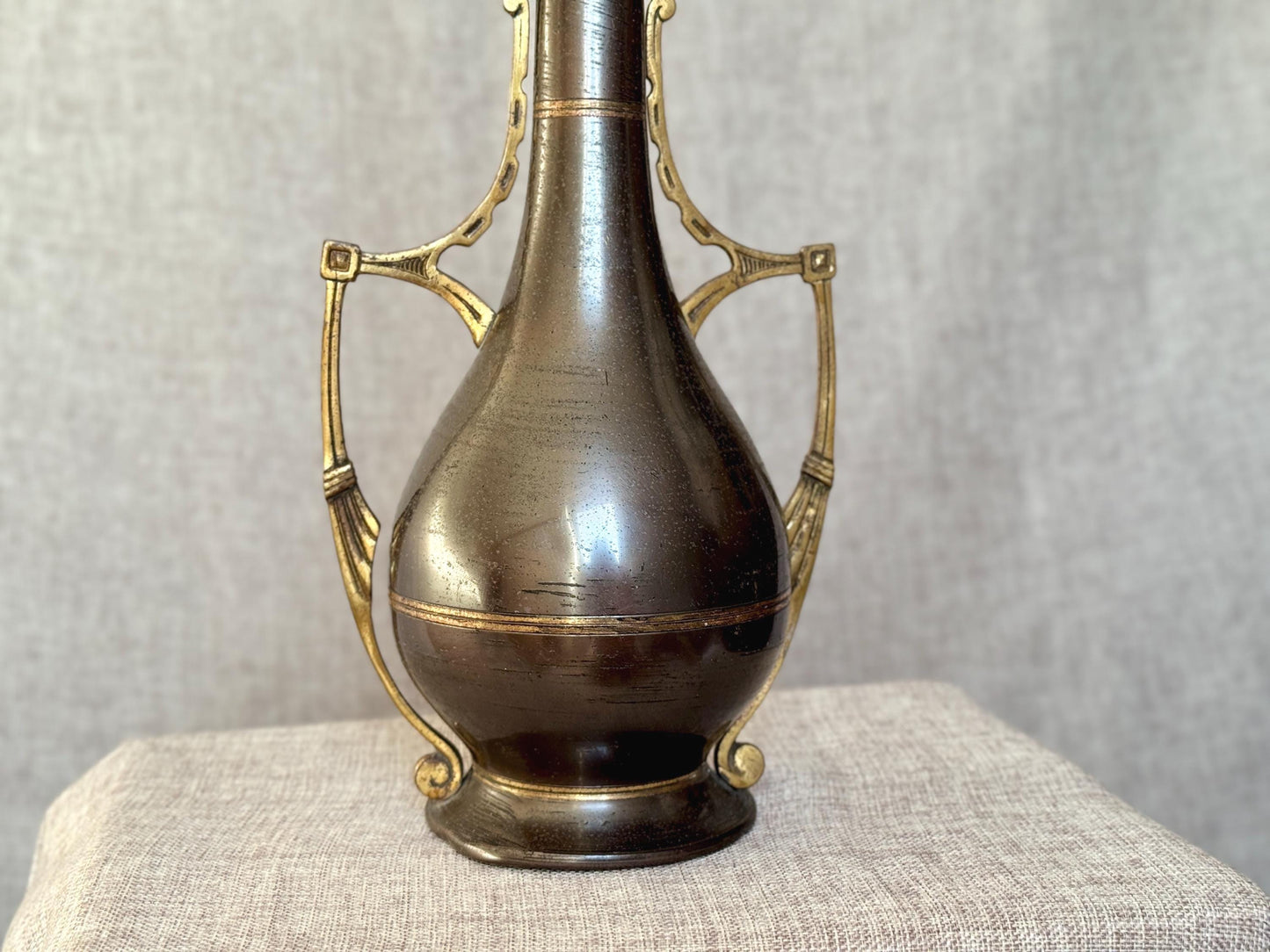 Vintage Daalderop Holland Brass Vase | Dutch Art Deco Metalwork