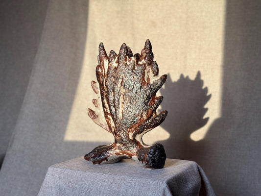 Brutalist Lava Glaze Decorative Vase